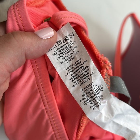 La Blanca Pink One Piece Swimsuit with Plunging V-Neck - 12 - Picture 9 of 9